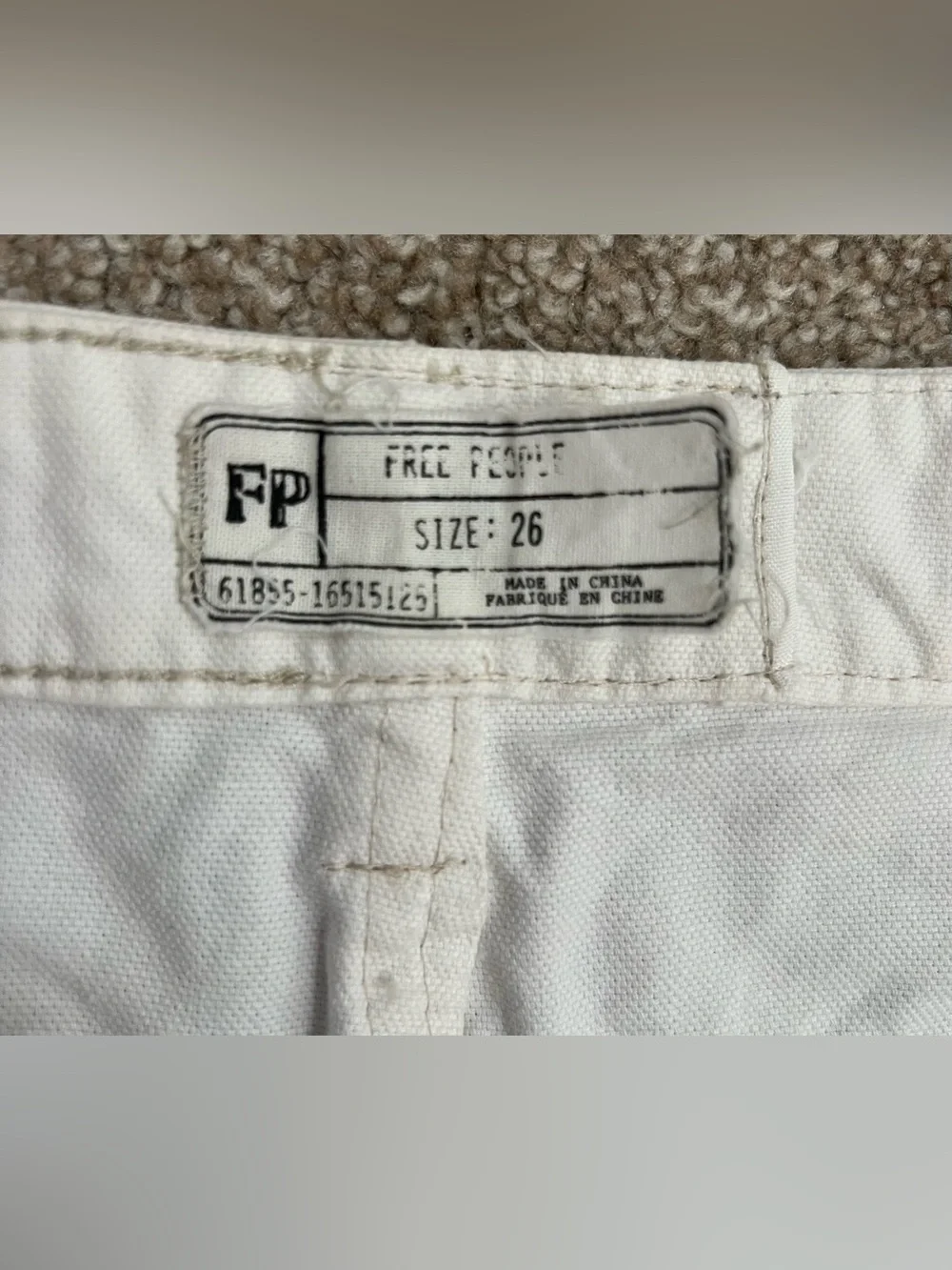 Free People White Denim Mini Skirt Woman’s Size 26